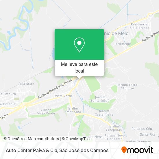 Auto Center Paiva & Cia mapa