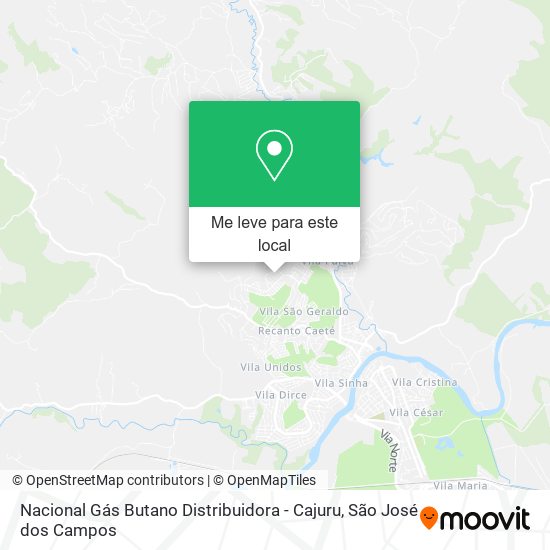 Nacional Gás Butano Distribuidora - Cajuru mapa