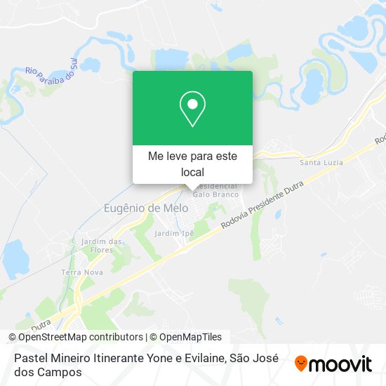 Pastel Mineiro Itinerante Yone e Evilaine mapa