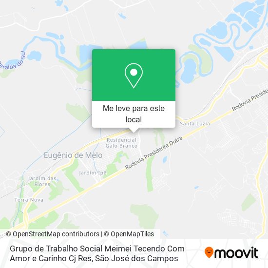 Grupo de Trabalho Social Meimei Tecendo Com Amor e Carinho Cj Res mapa