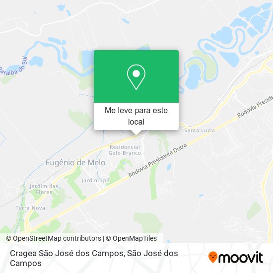 Cragea São José dos Campos mapa