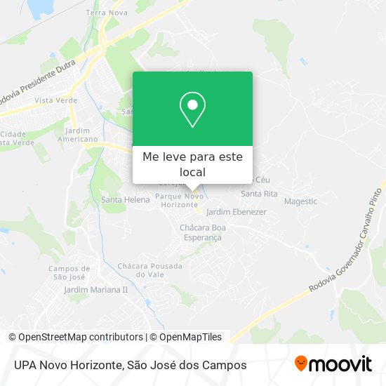 UPA Novo Horizonte mapa