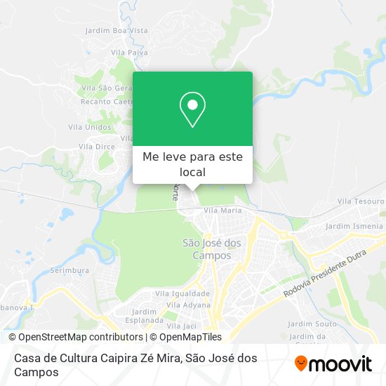 Casa de Cultura Caipira Zé Mira mapa