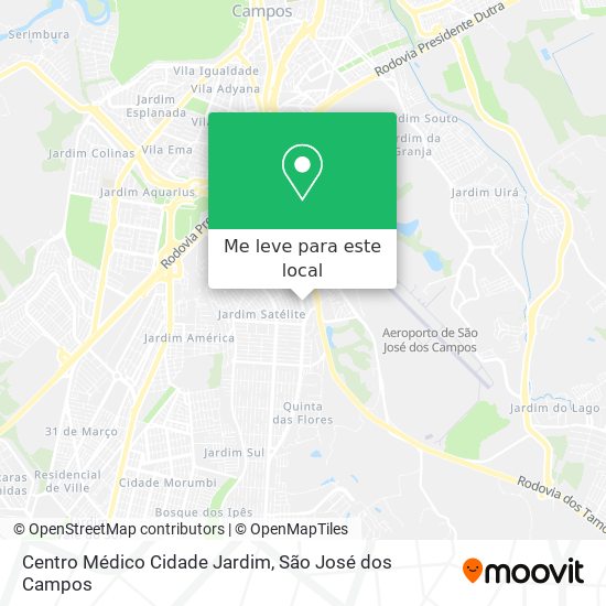 Centro Médico Cidade Jardim mapa