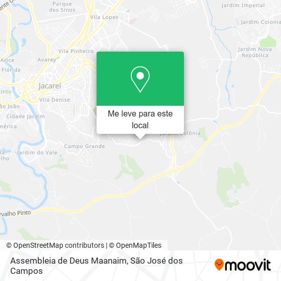 Assembleia de Deus Maanaim mapa