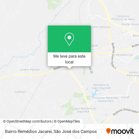Bairro Remédios Jacarei mapa
