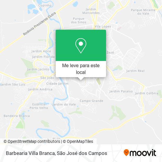 Barbearia Villa Branca mapa