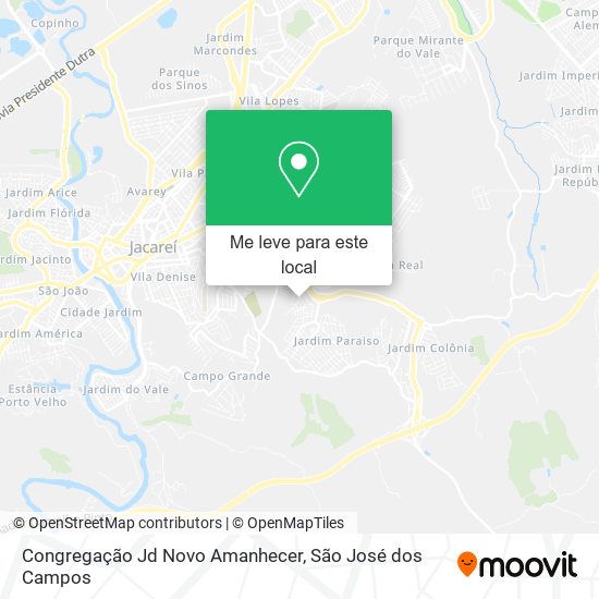 Congregação Jd Novo Amanhecer mapa