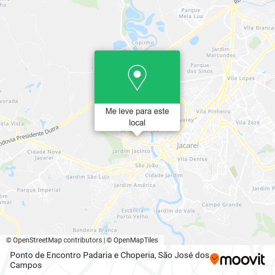 Ponto de Encontro Padaria e Choperia mapa
