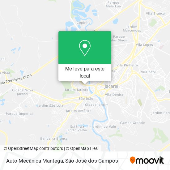 Auto Mecânica Mantega mapa