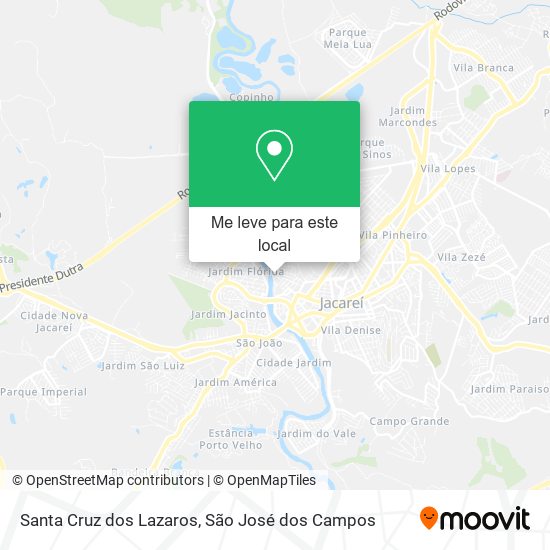 Santa Cruz dos Lazaros mapa