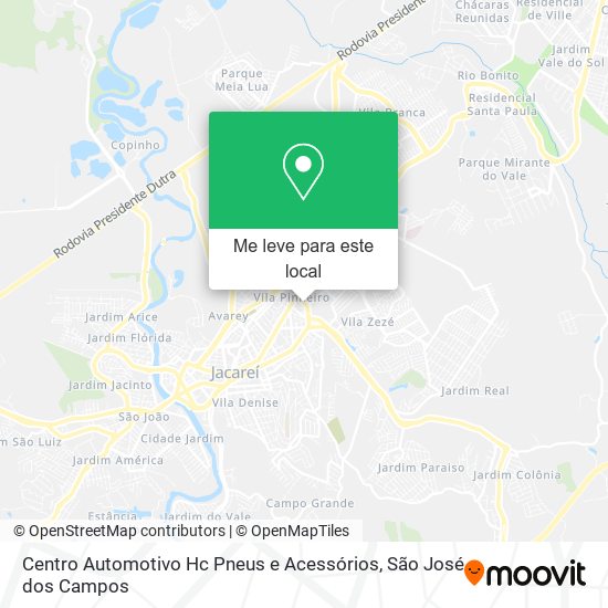 Centro Automotivo Hc Pneus e Acessórios mapa