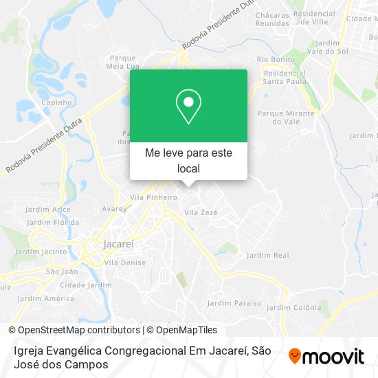 Igreja Evangélica Congregacional Em Jacareí mapa