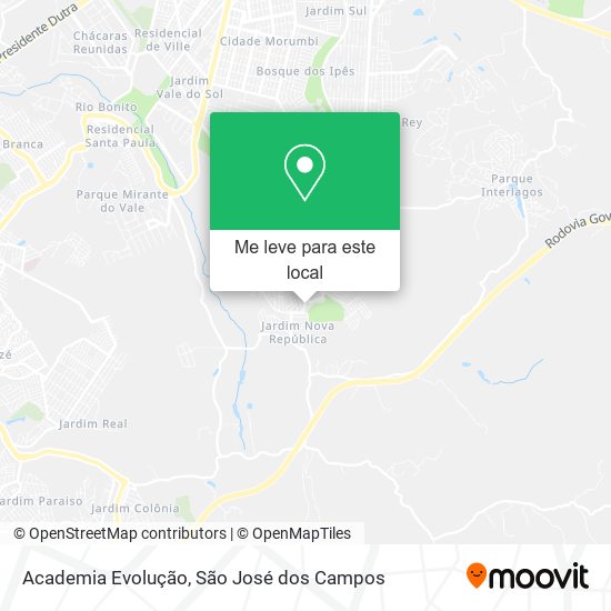 Academia Evolução mapa