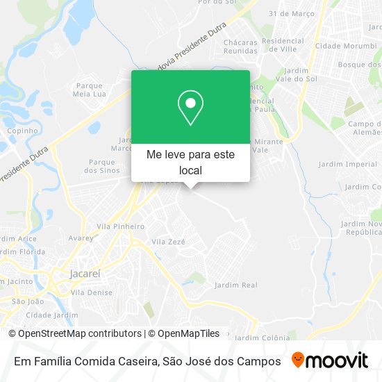 Em Família Comida Caseira mapa