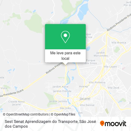 Sest Senat Aprendizagem do Transporte mapa