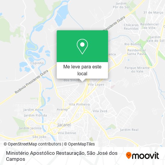Ministério Apostólico Restauração mapa