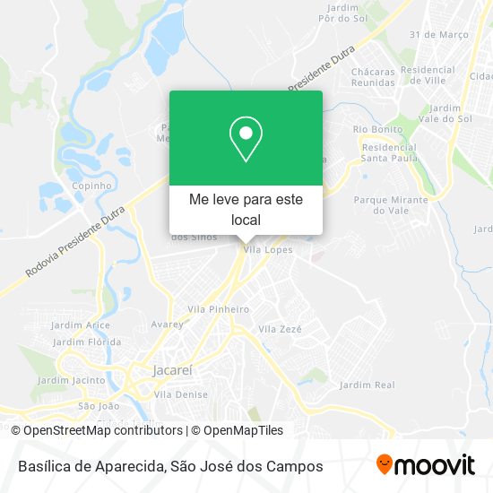 Basílica de Aparecida mapa