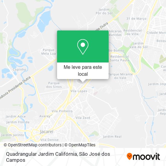 Quadrangular Jardim Califórnia mapa