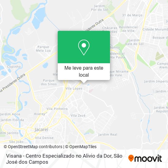 Visana - Centro Especializado no Alivio da Dor mapa