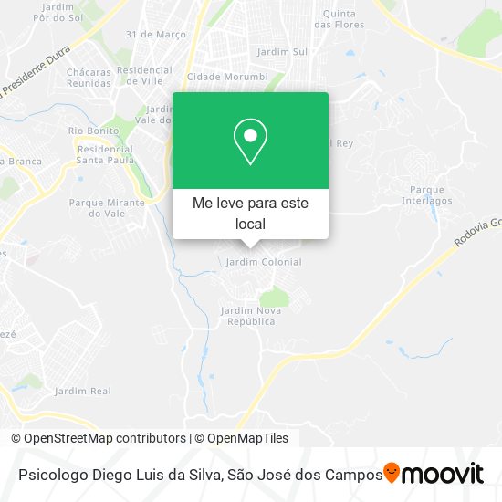 Psicologo Diego Luis da Silva mapa
