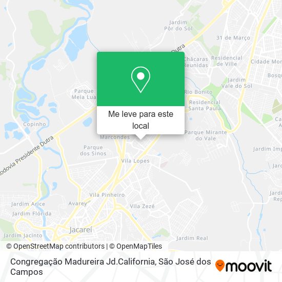 Congregação Madureira Jd.California mapa
