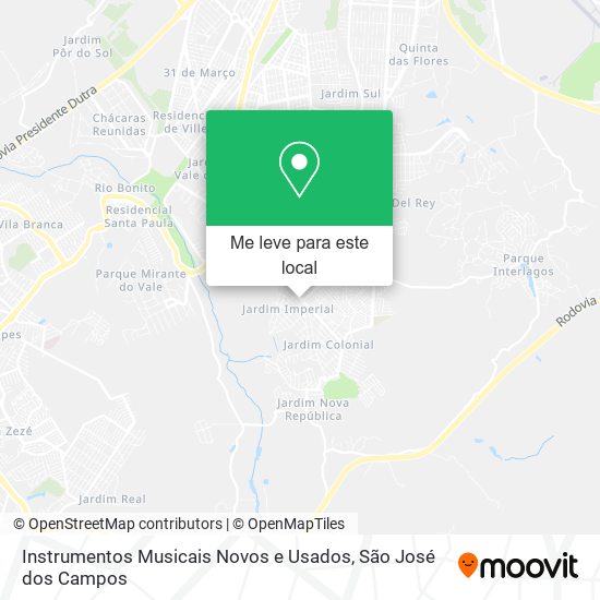 Instrumentos Musicais Novos e Usados mapa