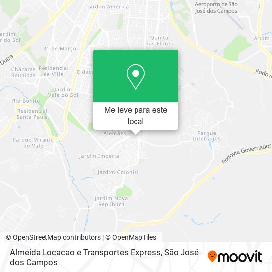 Almeida Locacao e Transportes Express mapa