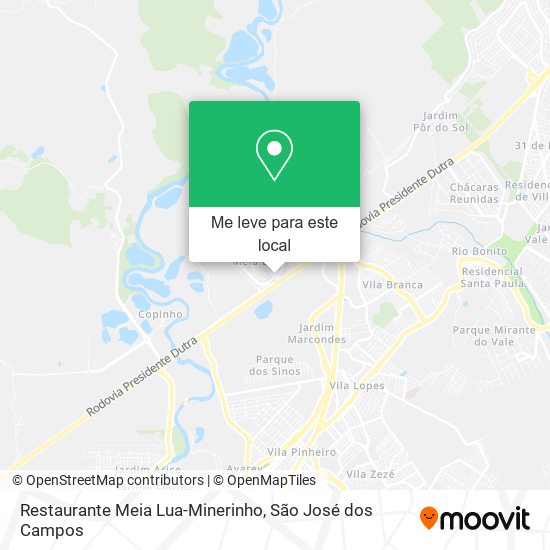 Restaurante Meia Lua-Minerinho mapa