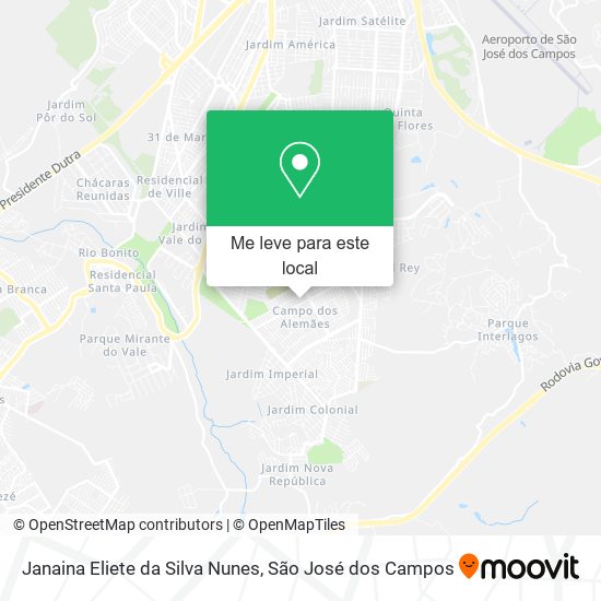 Janaina Eliete da Silva Nunes mapa