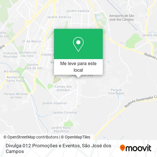 Divulga 012 Promoções e Eventos mapa
