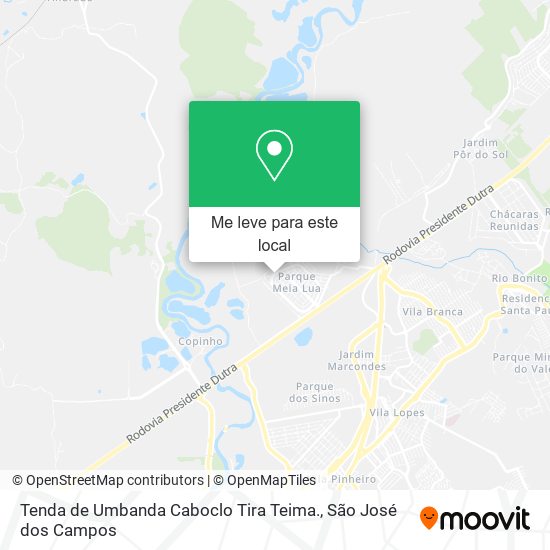 Tenda de Umbanda Caboclo Tira Teima. mapa