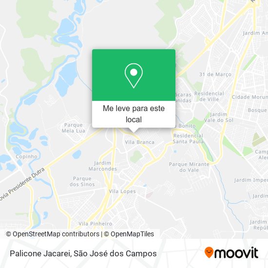 Palicone Jacarei mapa