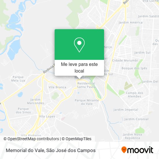 Memorial do Vale mapa
