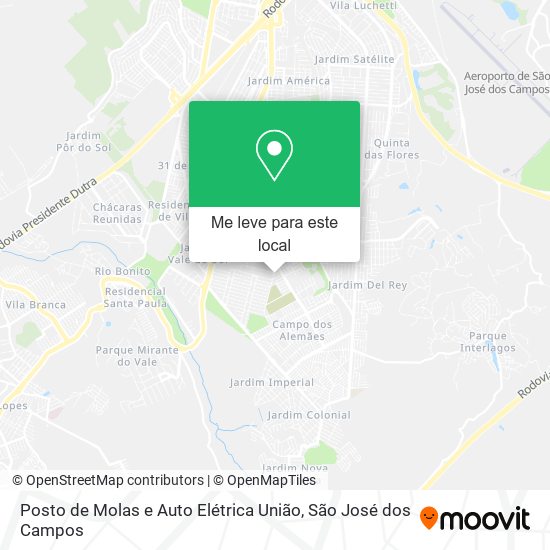 Posto de Molas e Auto Elétrica União mapa