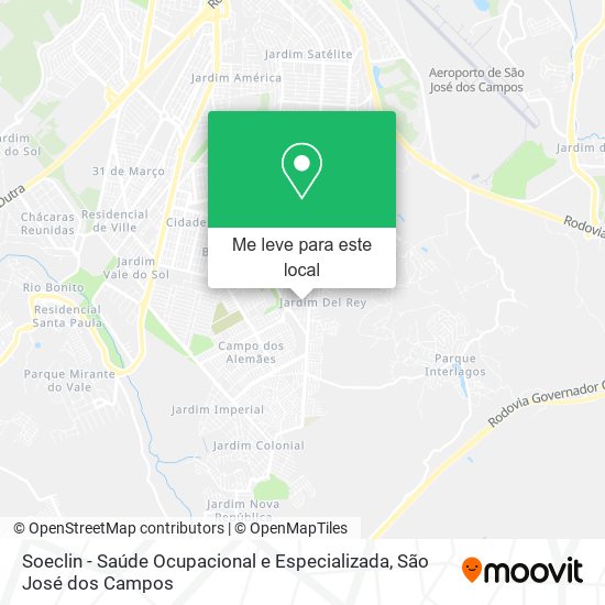 Soeclin - Saúde Ocupacional e Especializada mapa