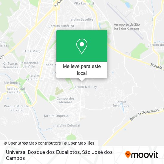 Universal Bosque dos Eucaliptos mapa
