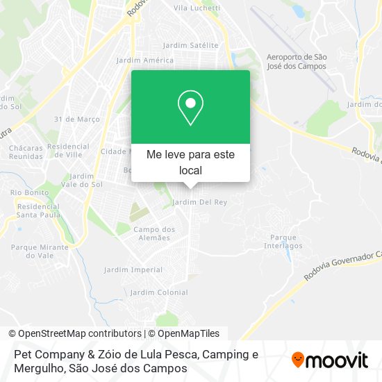 Pet Company & Zóio de Lula Pesca, Camping e Mergulho mapa