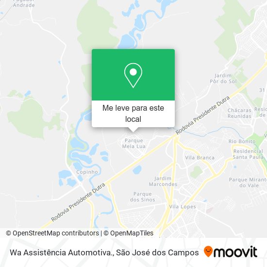 Wa Assistência Automotiva. mapa