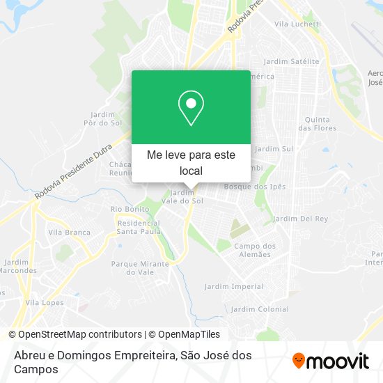 Abreu e Domingos Empreiteira mapa