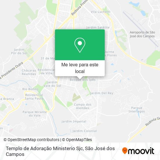 Templo de Adoração Ministerio Sjc mapa