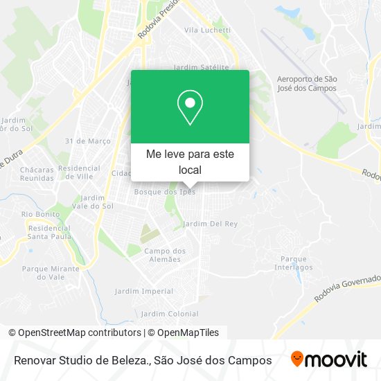 Renovar Studio de Beleza. mapa