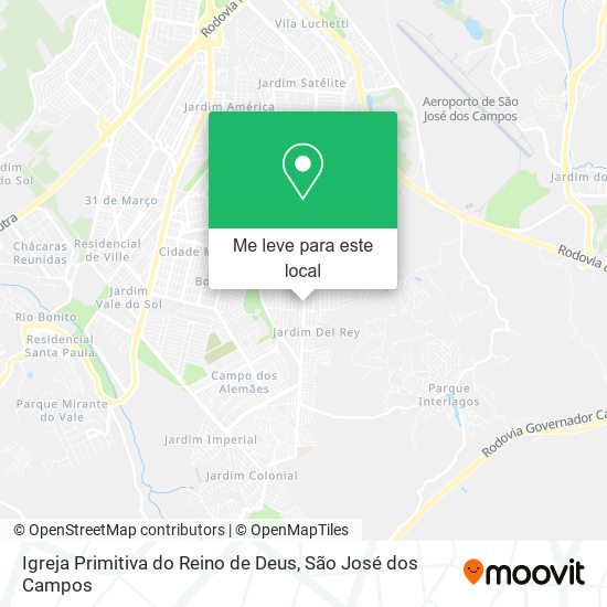 Igreja Primitiva do Reino de Deus mapa