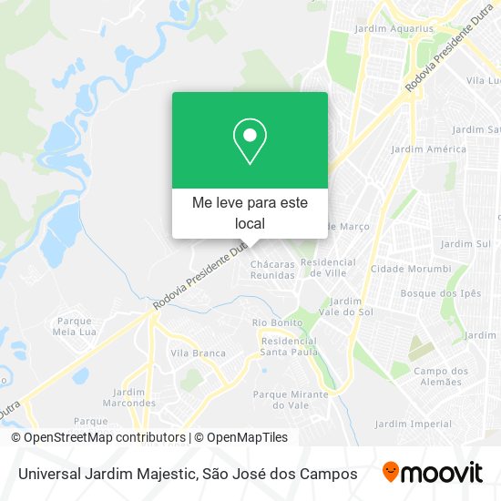 Universal Jardim Majestic mapa