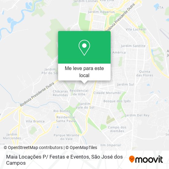 Maia Locações P/ Festas e Eventos mapa