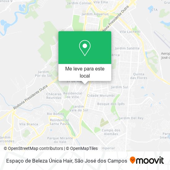 Espaço de Beleza Única Hair mapa