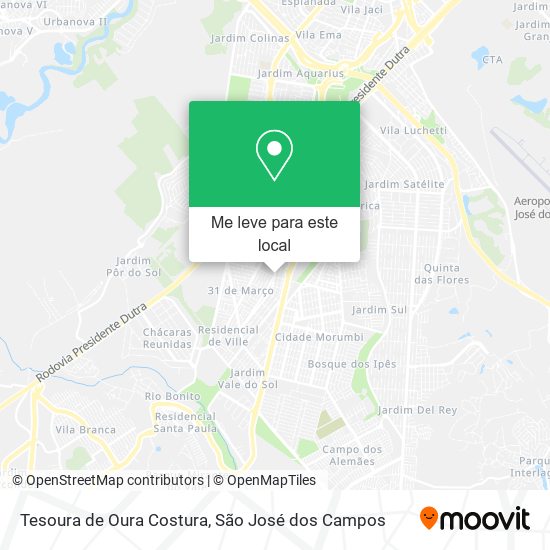 Tesoura de Oura Costura mapa