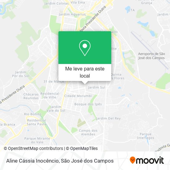 Aline Cássia Inocêncio mapa