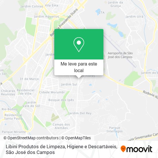 Libini Produtos de Limpeza, Higiene e Descartáveis mapa