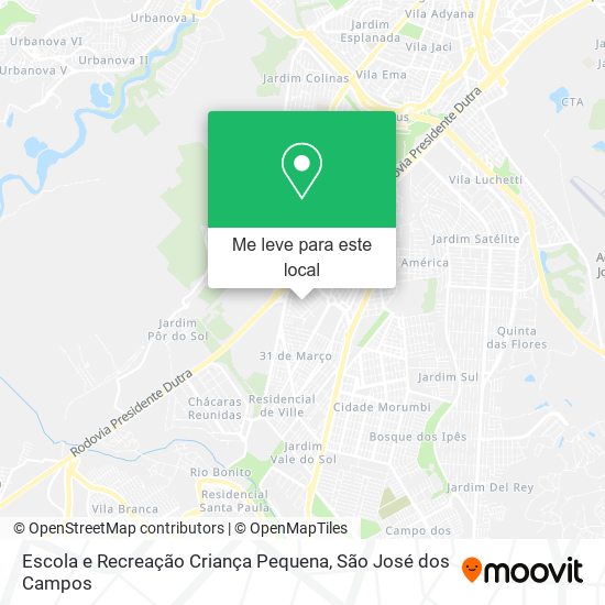 Escola e Recreação Criança Pequena mapa